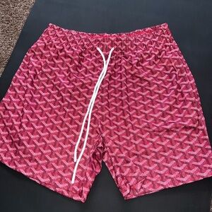 Stylish Red Athletic Men's Shorts